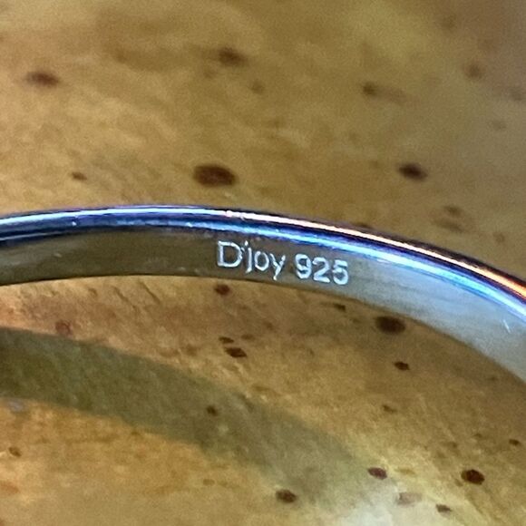 Genuine Blue Diamond Sterling Silver Ring Size 11 - Picture 6 of 9